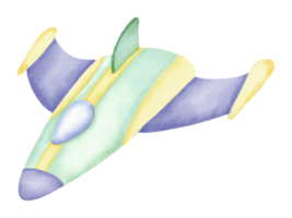 aereo acquerello cartone animato carino png