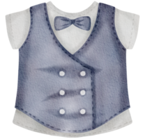 Baby clothes watercolor hand paint png