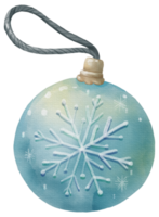 Winter Christmas ornament watercolor element png