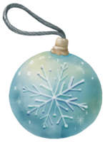 elemento de acuarela de adorno de navidad de invierno png