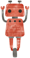 carino robot mano dipingere acquerello png