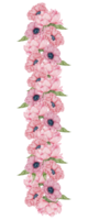 acuarela rosa floral botánico png