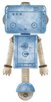 aquarelle de peinture à la main de robot mignon png