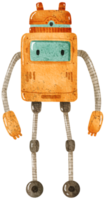 aquarelle de peinture à la main de robot mignon png