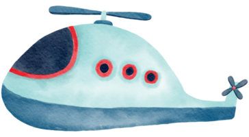 desenho de aquarela de avião fofo png