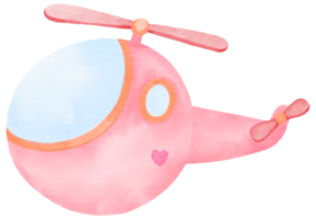 aereo acquerello cartone animato carino png