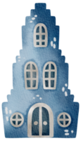 Little house watercolor cartoon cute png