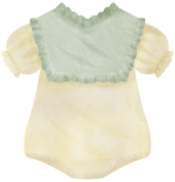 roupas de bebê pintura à mão em aquarela png