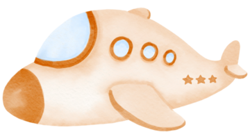 aereo acquerello cartone animato carino png