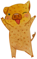 carino animale personaggio acquerello png