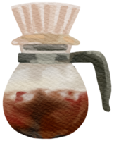 Kaffee Aquarell Handfarbe png