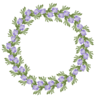 aquarela violeta floral botânico png