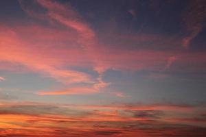 Colourful cloudy twilight beautiful sky cityscape sunset and morning sunrise. Dramatic evening night early morning view. Panoramic nature background concept. Copy space for text. World environment day photo