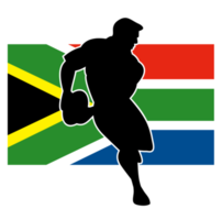 rugby running player flag of south africa png