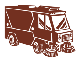 street sweeper cleaner truck isolated png