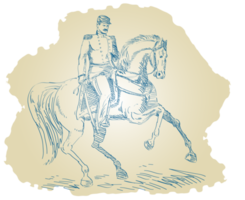 American Civil War Union officer on horseback png
