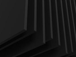 Abstract black 3d background. Elegant black background. Layer decoration. 3d rendering. photo