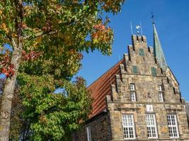 teh city of Schuettorf at the Vechte River in germany photo