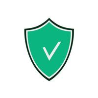 Shield check. Security icon. Vector illustration.