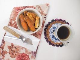 Boiled cassava brown sugar, a delicacy from Indonesia photo