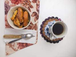 Boiled cassava brown sugar, a delicacy from Indonesia photo