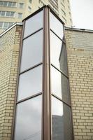 Glazing of building. Architecture details. photo