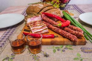 national ukrainian food on the table photo