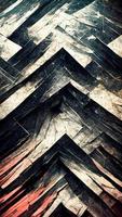 Black triangular abstract background surface 3d Render 3D illustration photo