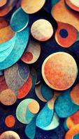 abstract colorful defocused circular faculaabstract background 3D illustration photo