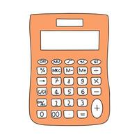 calculadora, icono de matemáticas. elemento de ilustración de educación. los signos y símbolos se pueden usar para web, logotipo, aplicación móvil, ui, ux vector