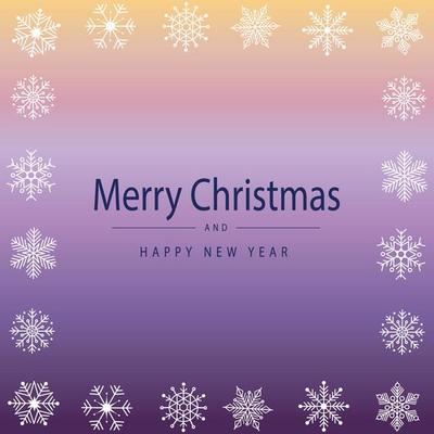Merry Christmas and Happy New Year greeting card