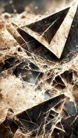 Black triangular abstract background surface 3d Render 3D illustration photo