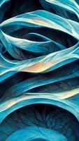 Abstract blue background element on black. Fractal graphics 3D illustration photo