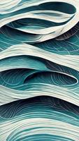 abstract flowing wave lines background. Design elements 3D illustration photo