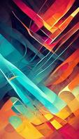 Abstract futuristic background with glowing light effect 3D illustration photo