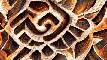 Mayan style Abstract background element. Fractal graphics 3D illustration photo