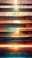 Elegant futuristic light and reflection with grid line back 3D illustration photo