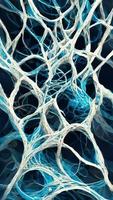 Digital blue background with dots and lines. Big data visual 3D illustration photo
