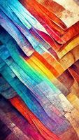 Textured multi Colorful rainbow abstract color spectrum line 3D illustration photo