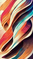Abstract flowing wavy lines. Colorful dynamic wave 3D illustration photo