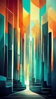 Abstract futuristic background with glowing light effect 3D illustration photo