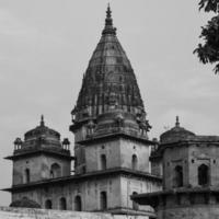 Morning View of Royal Cenotaphs Chhatris of Orchha, Madhya Pradesh, India, Orchha the lost city of India, Indian archaeological sites photo