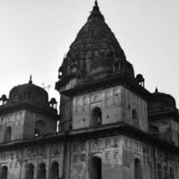 Morning View of Royal Cenotaphs Chhatris of Orchha, Madhya Pradesh, India, Orchha the lost city of India, Indian archaeological sites photo