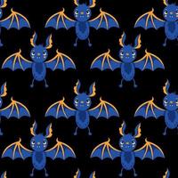 Pattern with a cute bat vector