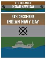 afiche y pancarta del día de la marina india, pancarta del día de la marina india, afiche del día de la marina india, publicación del día de la marina vector