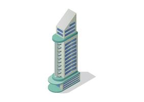 Isometric modern skyscraper building vector