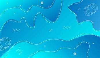 Bright blue fluid background with dynamic colors vector