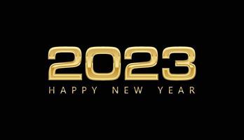 2023 Happy new year, Numbers Design, luxury gold style, Vector illustration