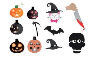 Halloween icons vector