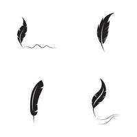 Feather logo vector template